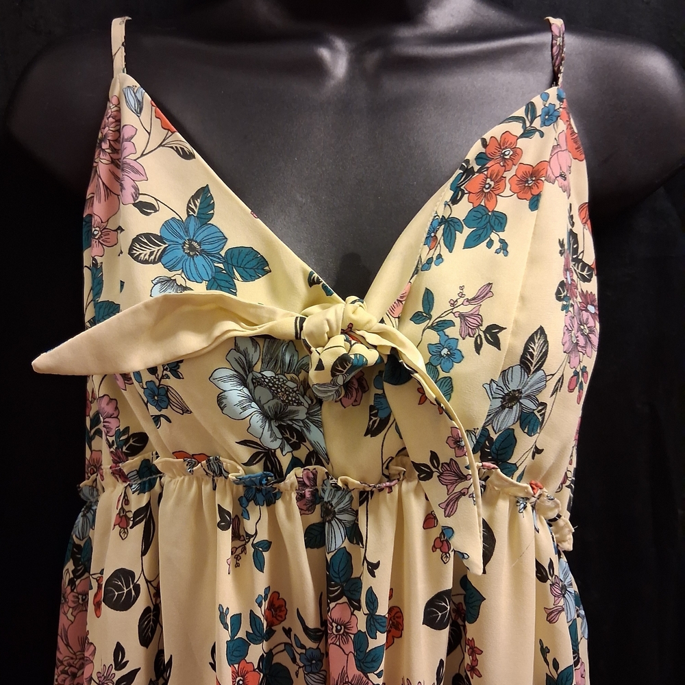 Jack by BB Dakota Floral Dress - Cream, Pink, Blue